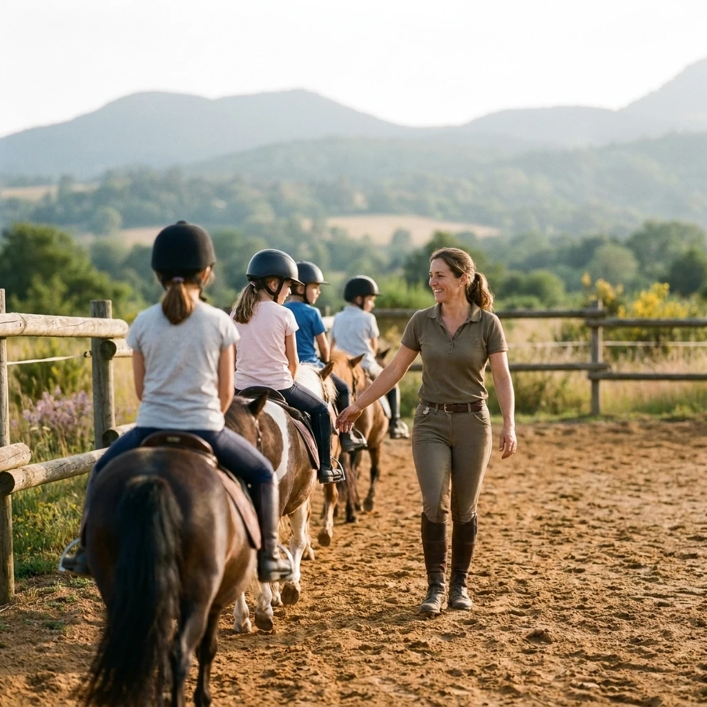 Cours de poney à Orbeil, Puy-de-Dôme